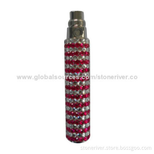 Crystal Electronic Cigarette Battery with 650/900/1,100mAh Capacity